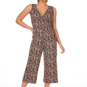 NWT Black Tape leopard print culotte jumpsuit Sz S